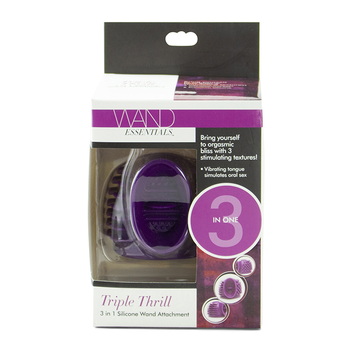 Wand Essentials Triple Thrill 3 in 1 Silicone Attachment for sale